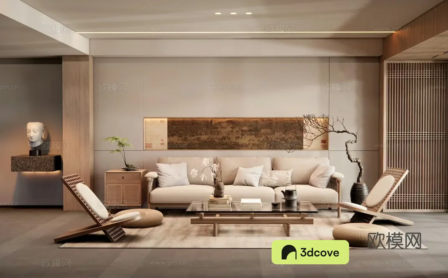 New Chinese Zen Living Room