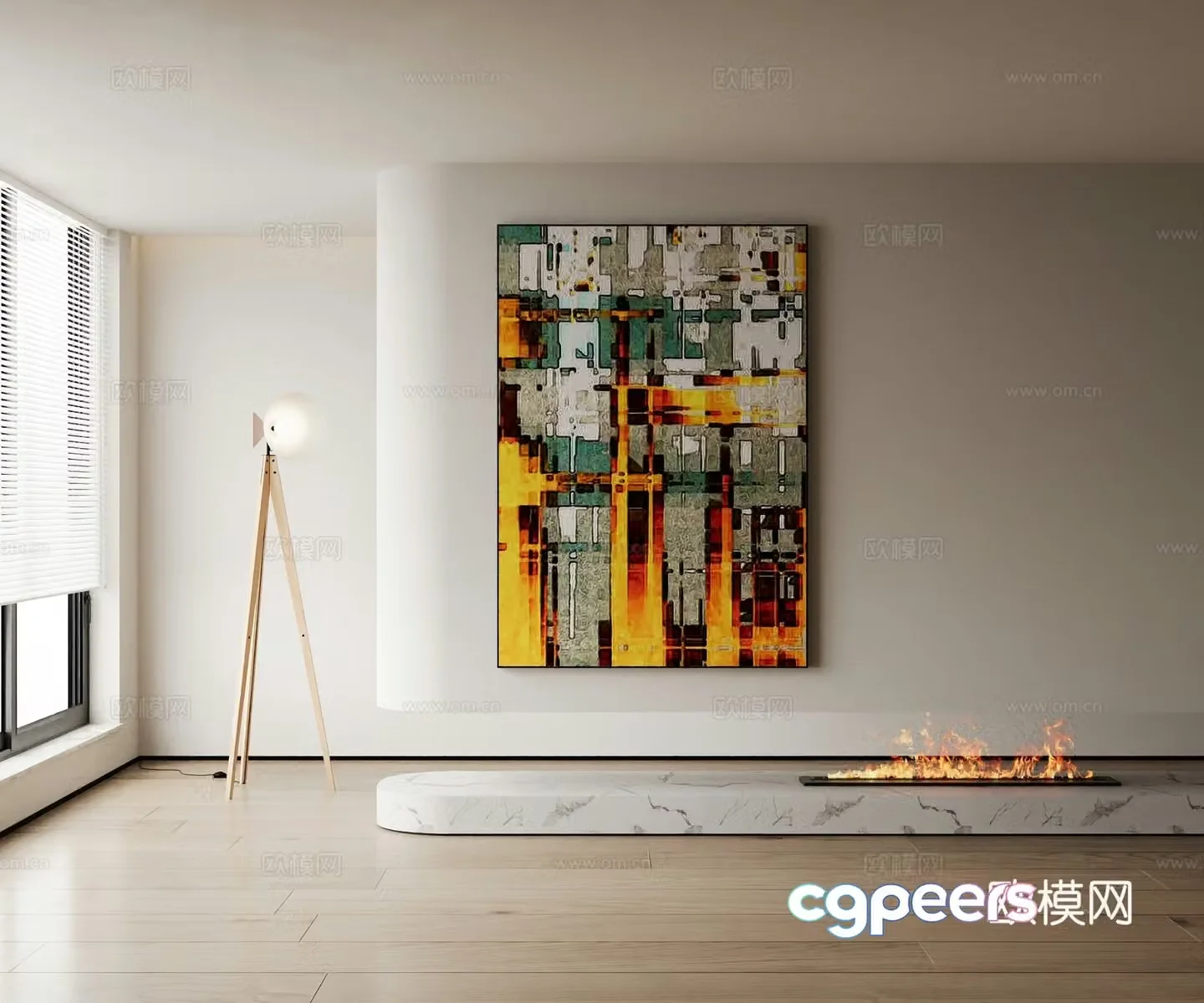 Modern decorative painting 3d model