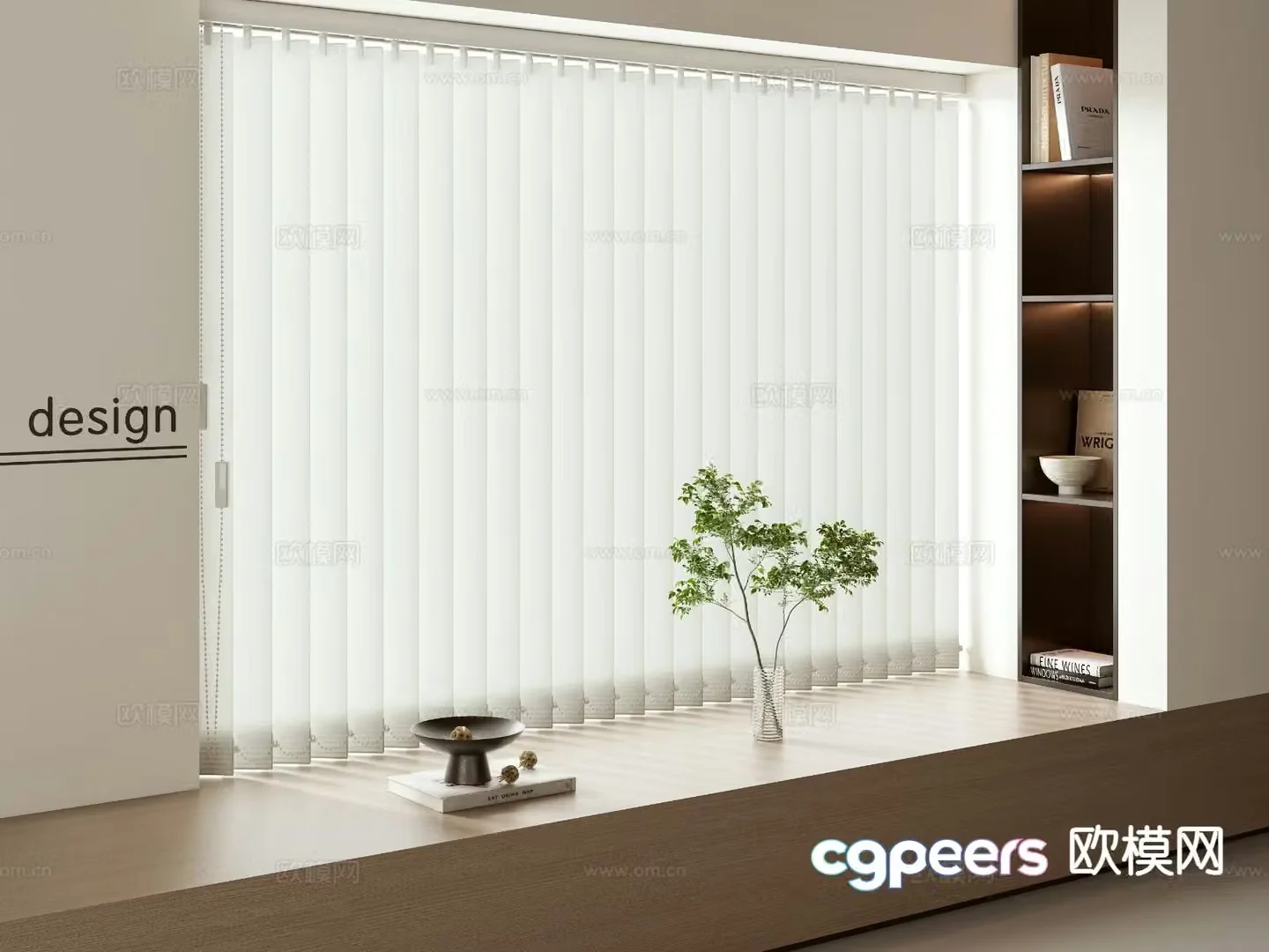 Modern Venetian Blinds Fantasy Curtains Curtains 3d model
