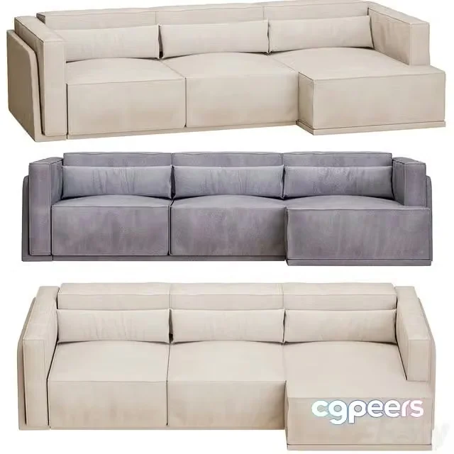 3ds Max Free – Corner sofa bed Vento Light