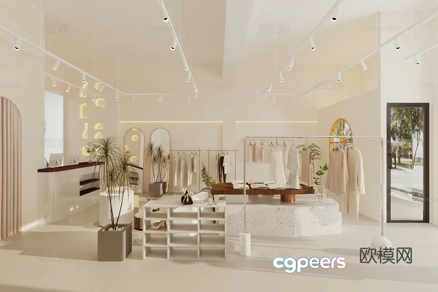 Modern clothing store Clothing store 3d model