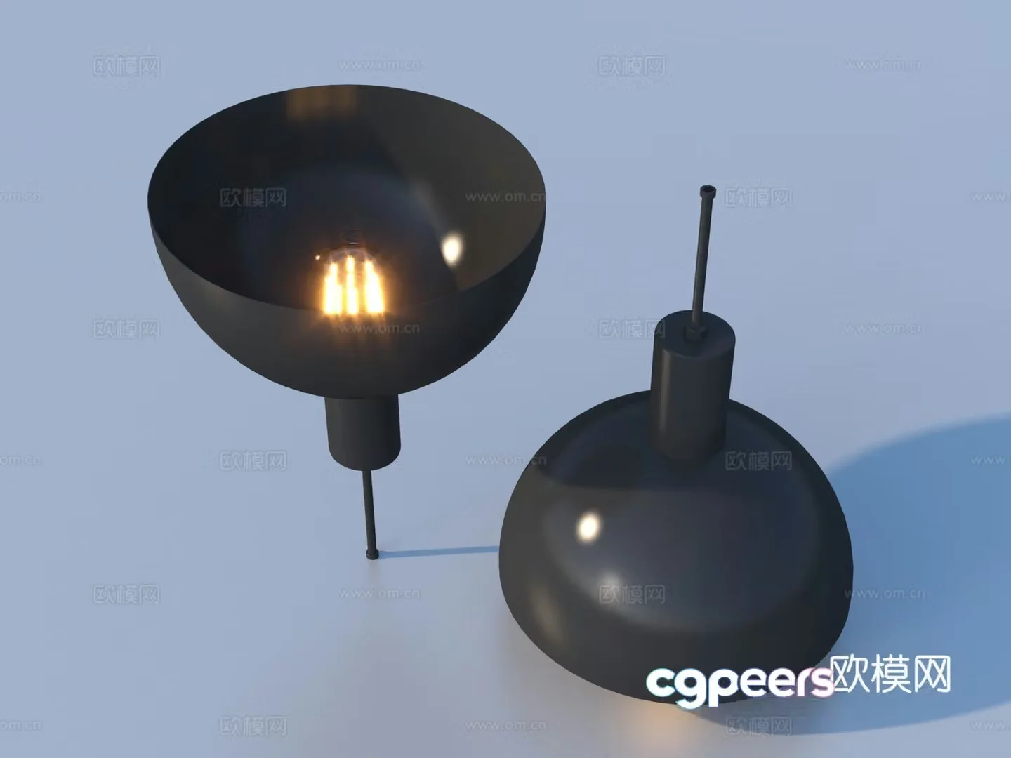 Light luxury chandeliers 3d model