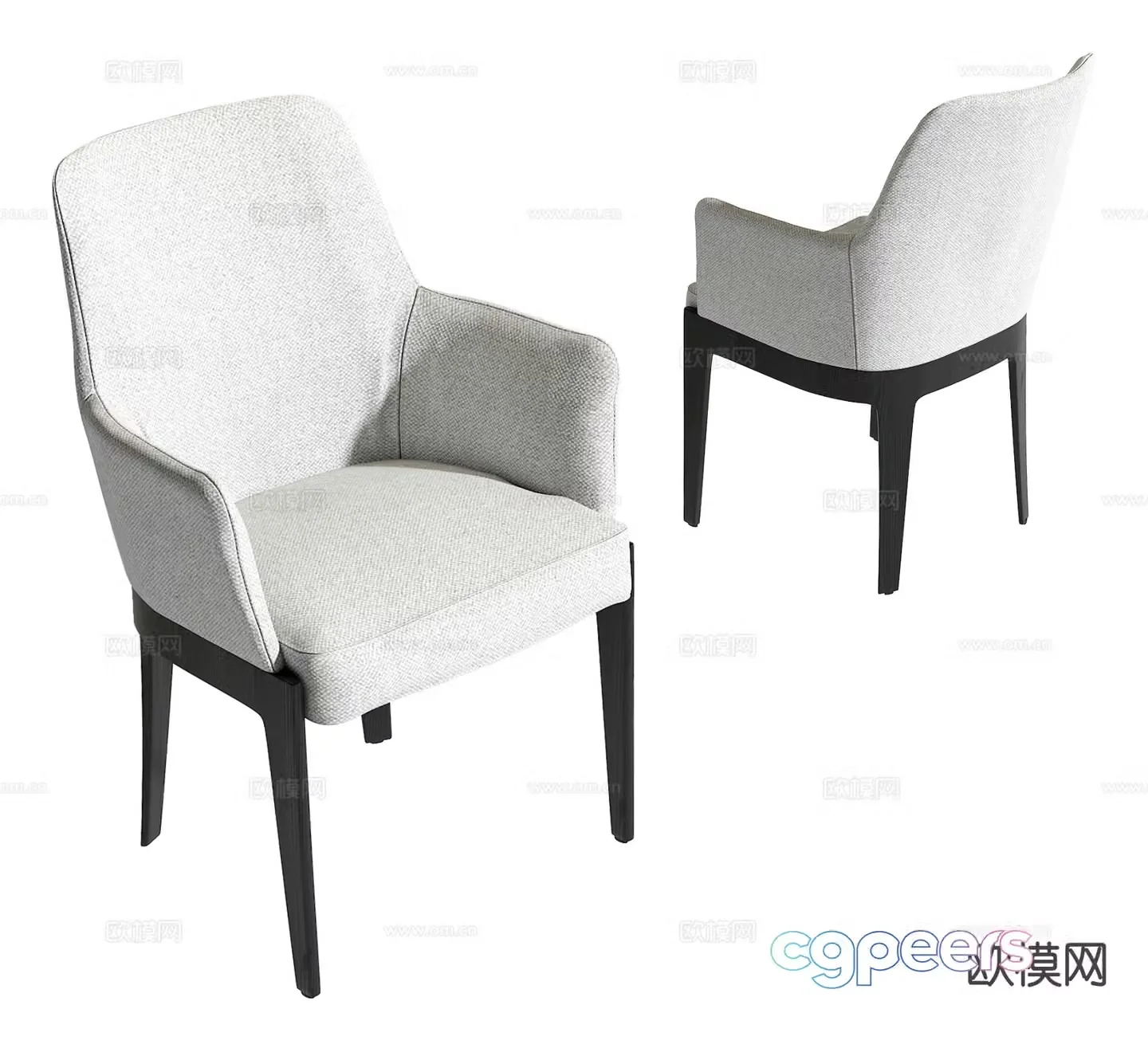 Modern chair leisure chair dining chair 3d model