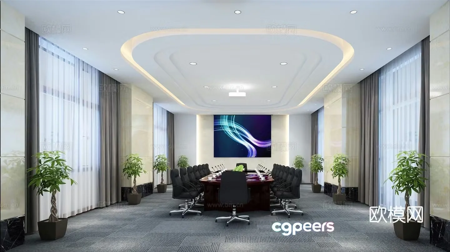 Modern conference room 3d model