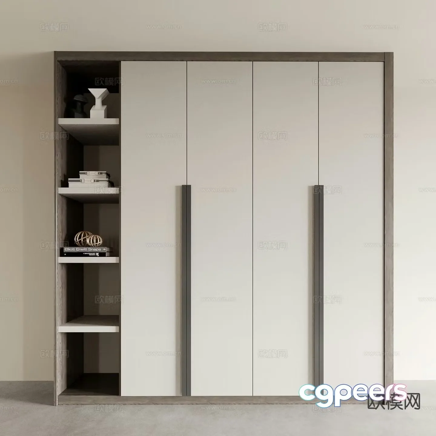 modern wardrobe wardrobe 3d model