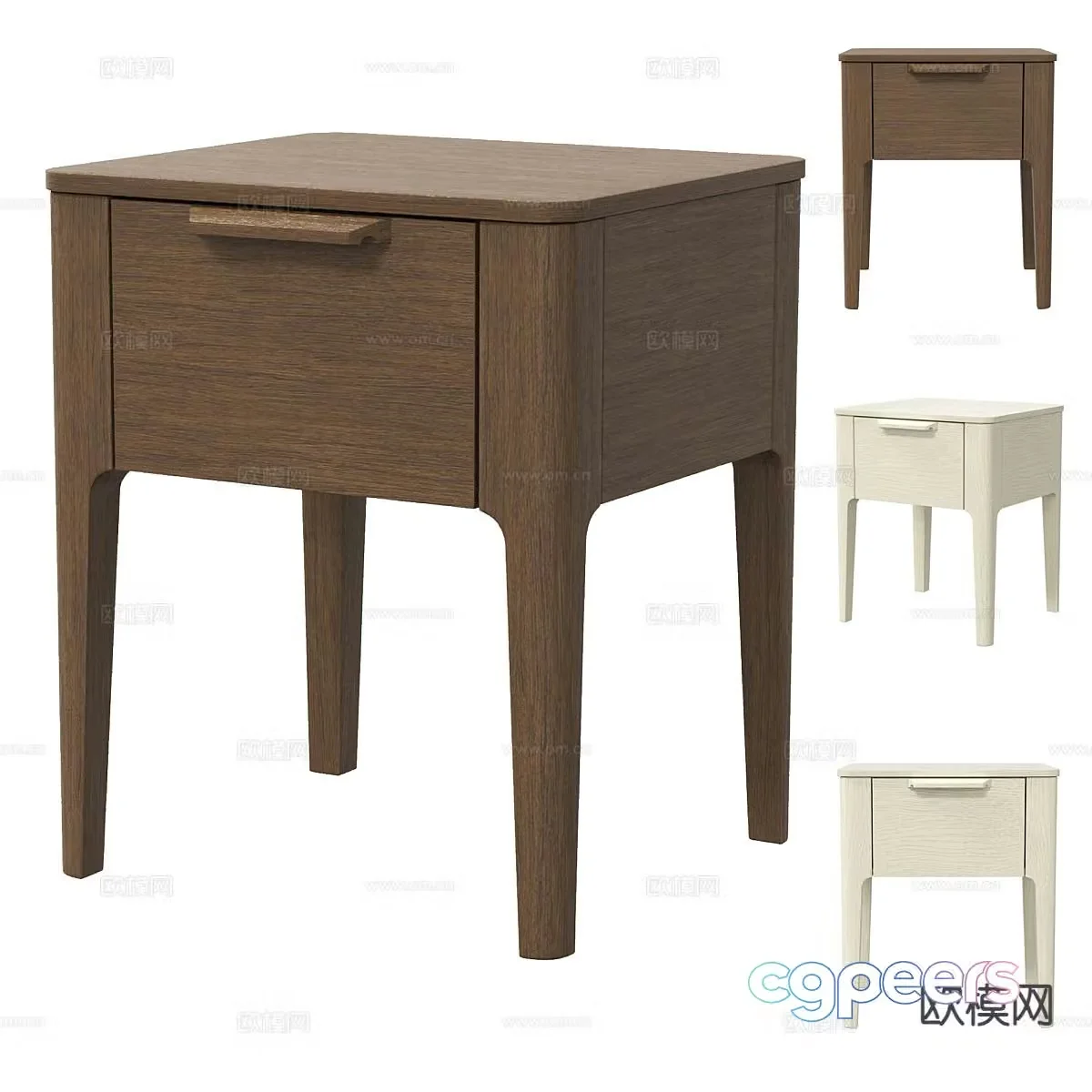 Modern bedside table 3d model