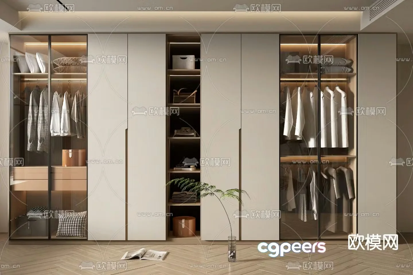 Modern wardrobe 3d model