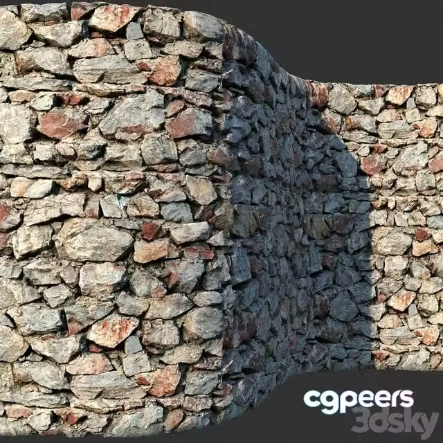 3ds Max Free – Material of masonry