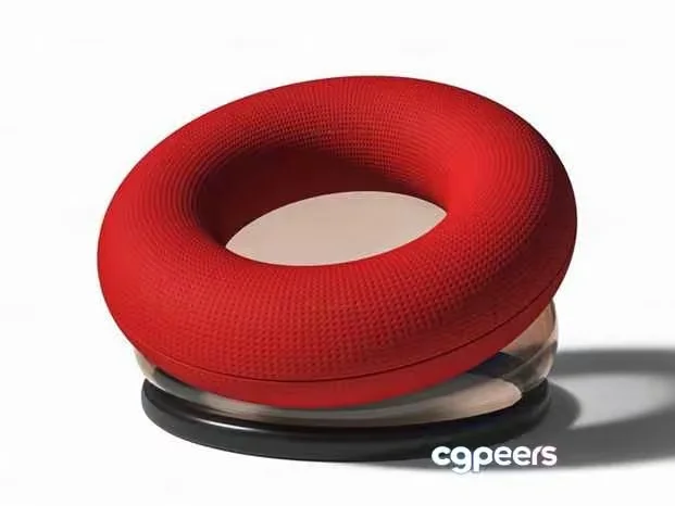 Red And Clear Ring 3D Model – 17337 – VRAY Render