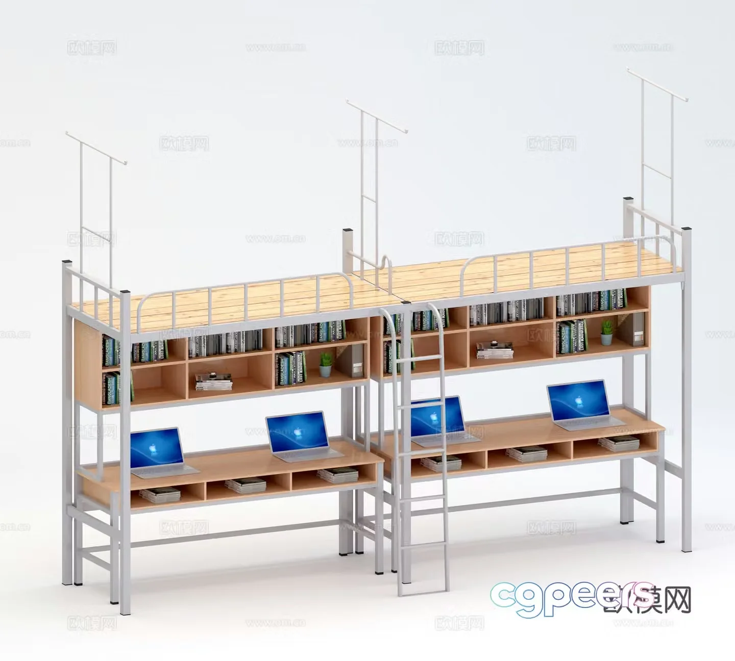 Dormitory bed 3d model