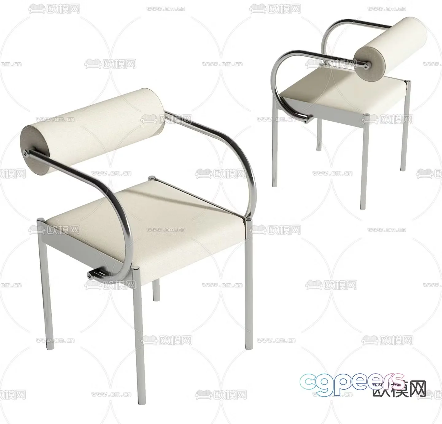 Modern chair dining chair 3d model