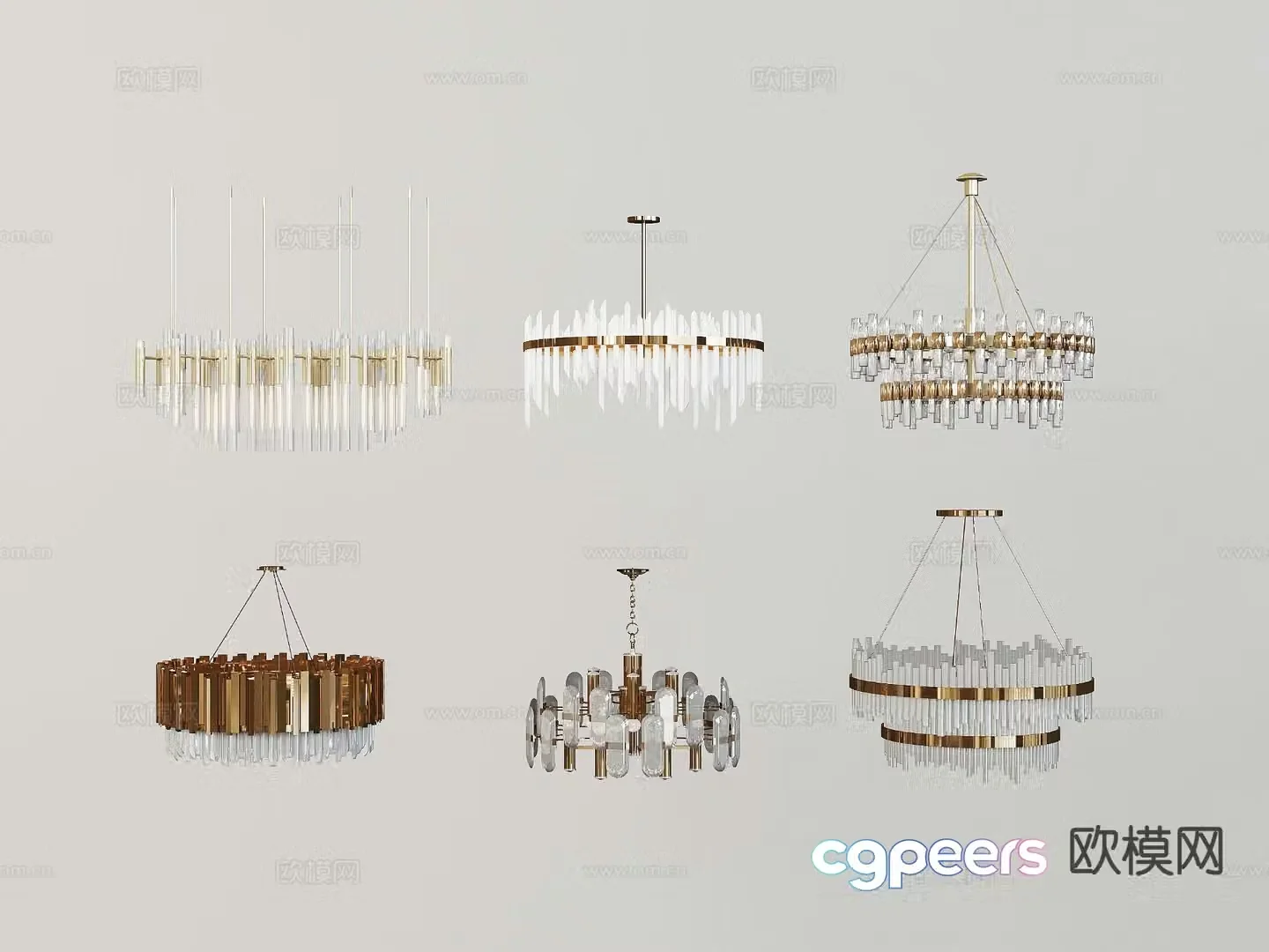 Modern chandelier crystal chandelier 3d model