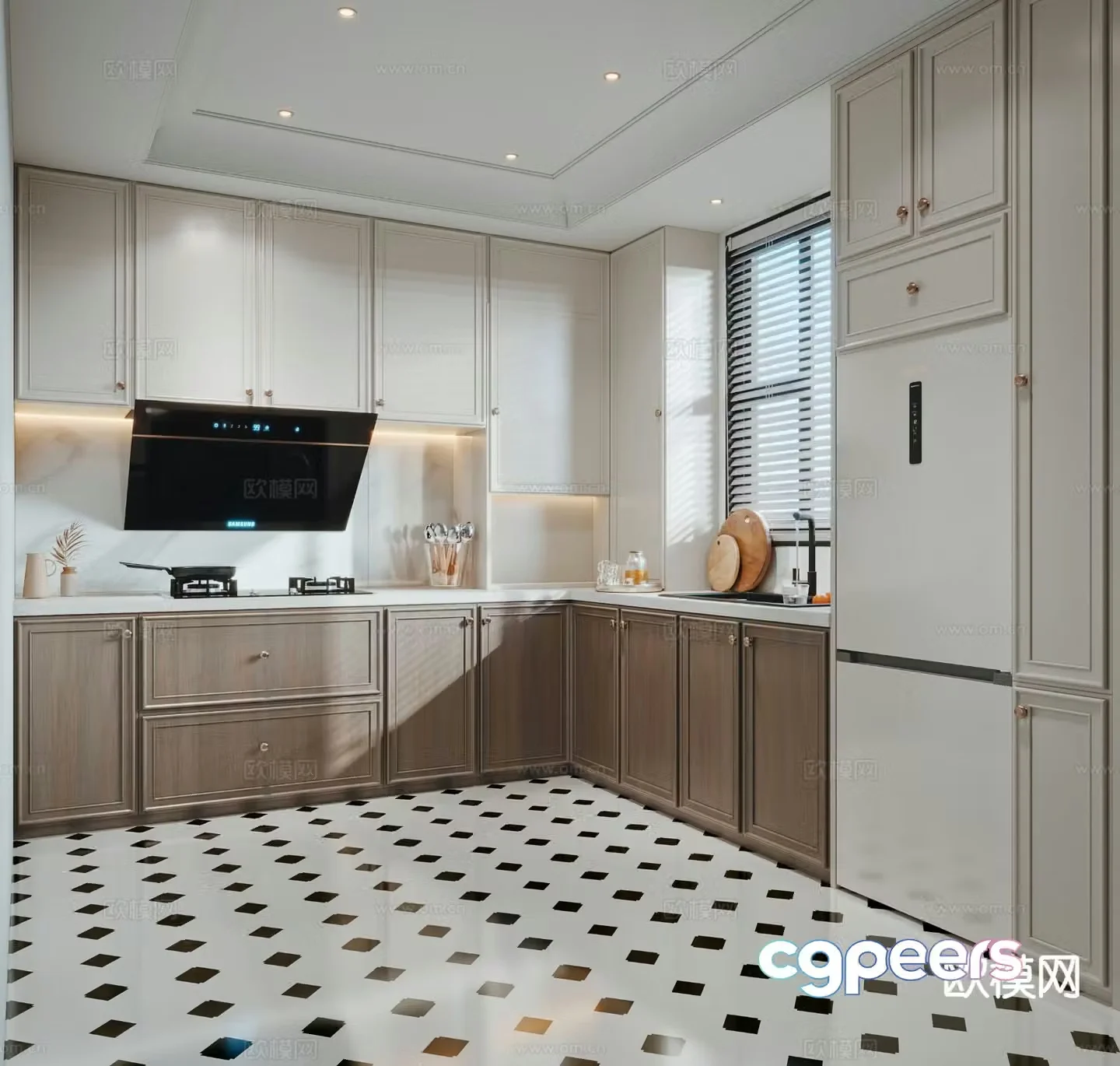 American kitchen 3d model