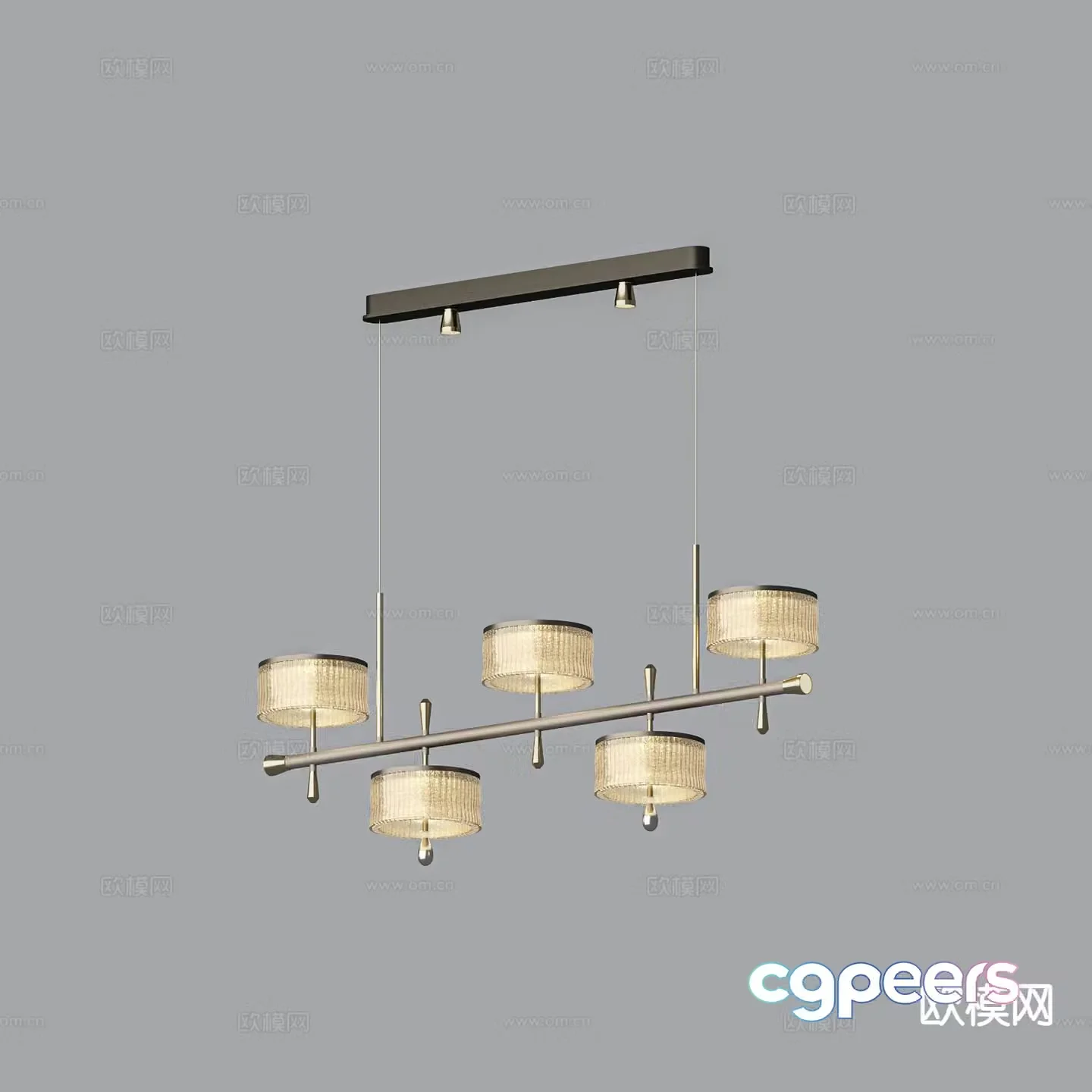 Light luxury chandelier restaurant chandelier 3d model