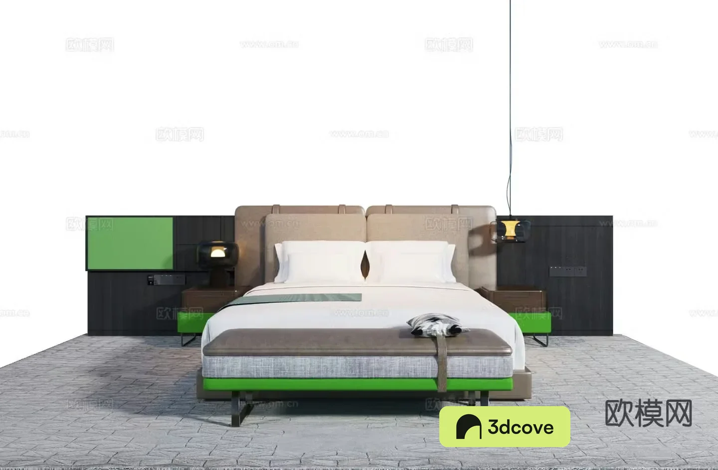 Modern double bed