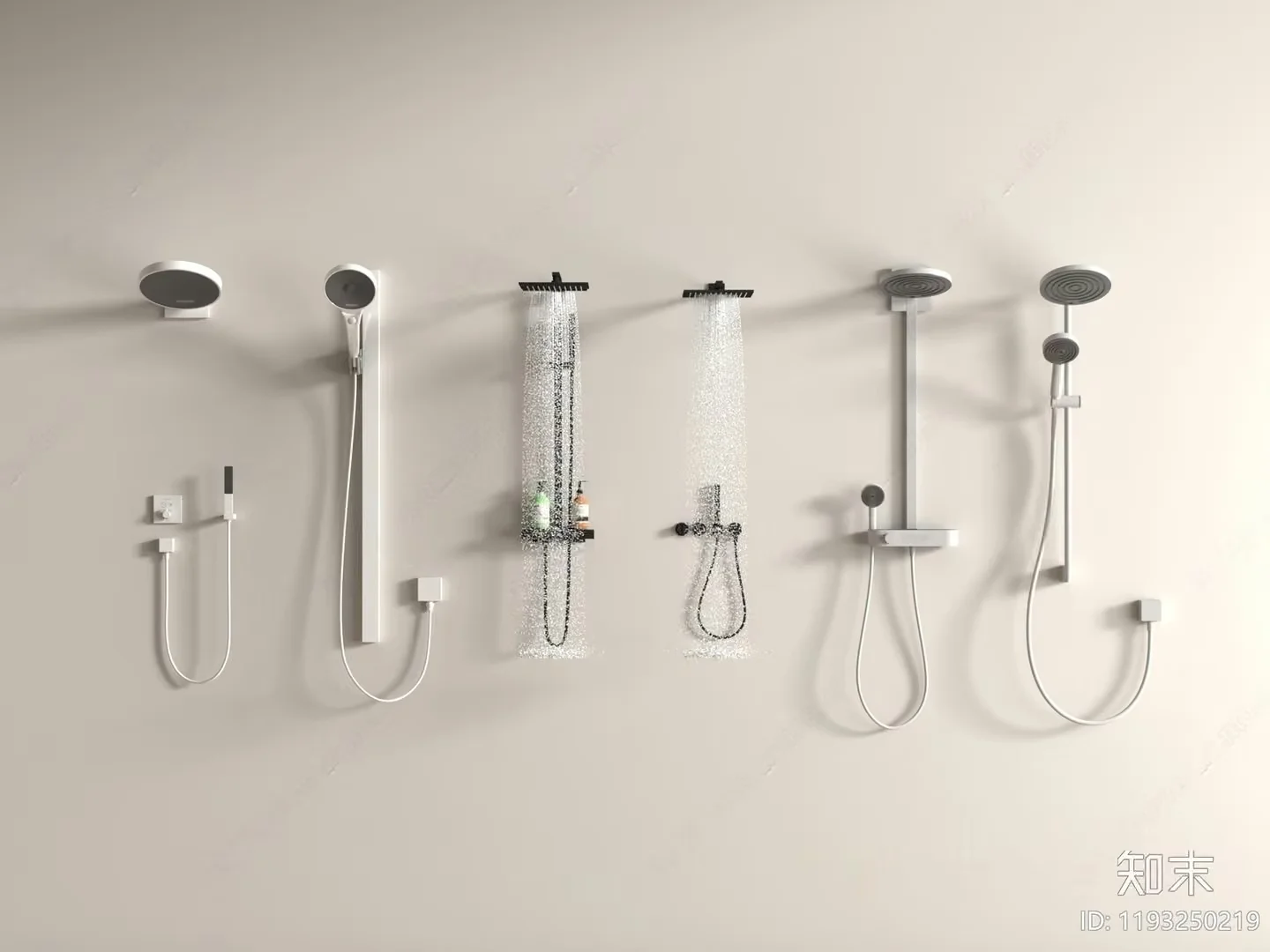 Modern Shower Fixtures 3D Model – 8024 – VRAY Render