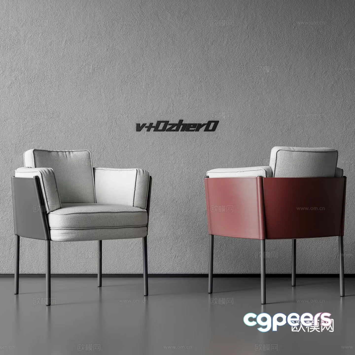 Modern single chair 3d model