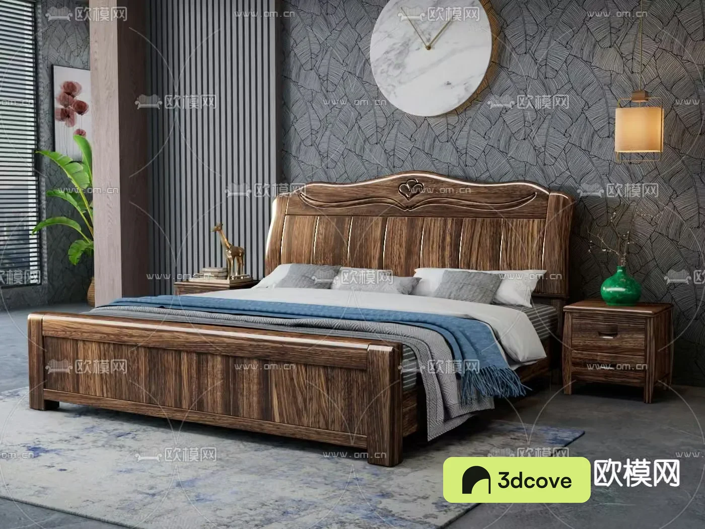 New Chinese style double bed