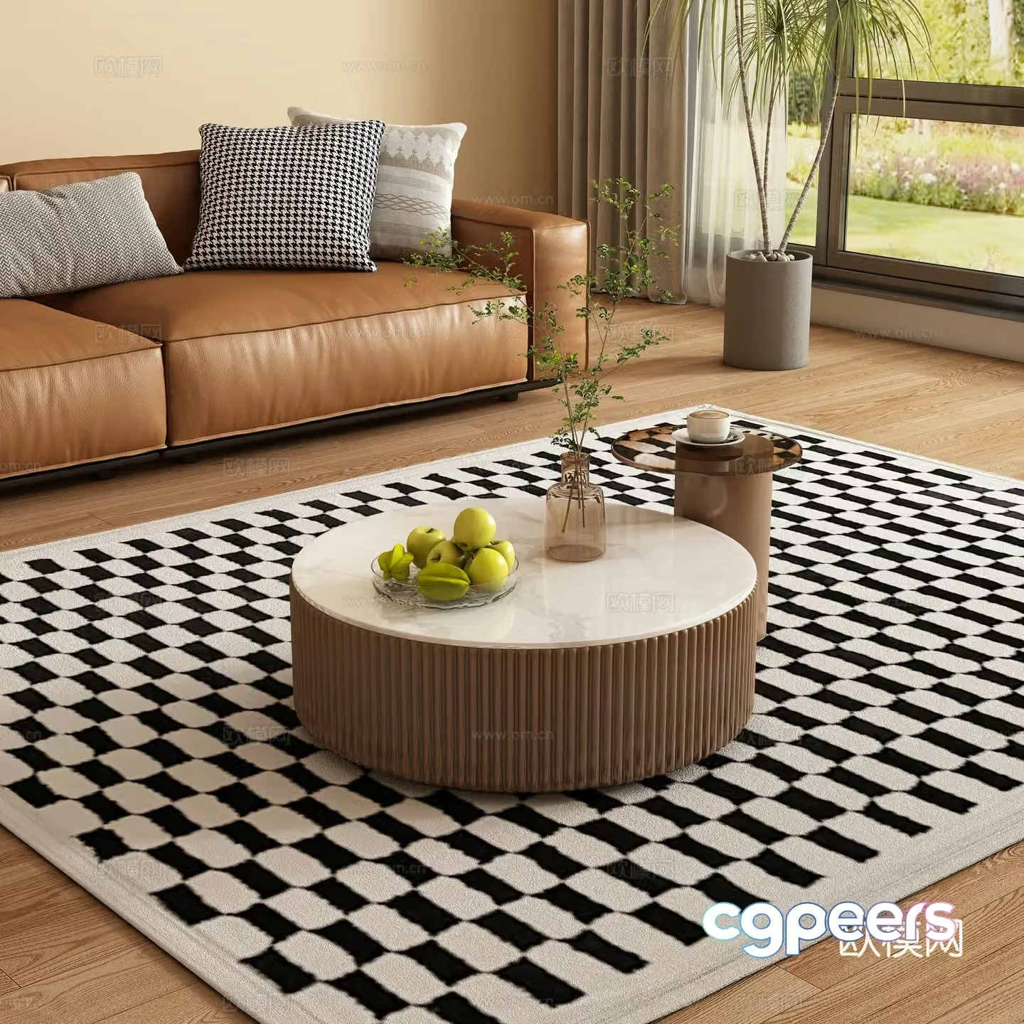 Modern letter coffee table 3d model