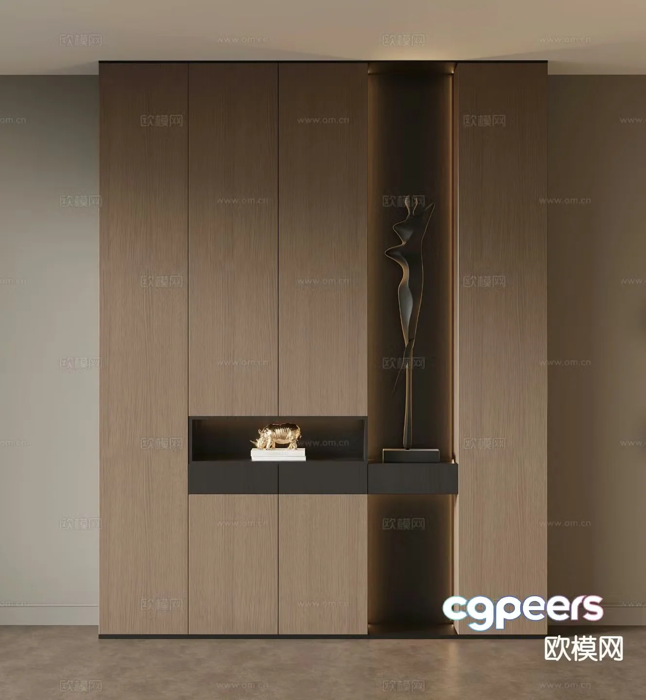 Italian style entrance entrance cabinet 3D model