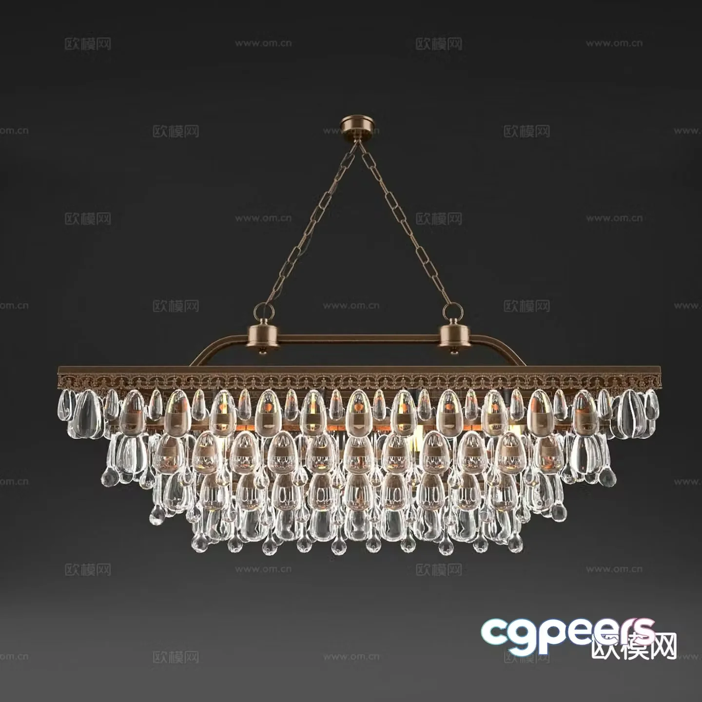Modern interior chandelier 3d model