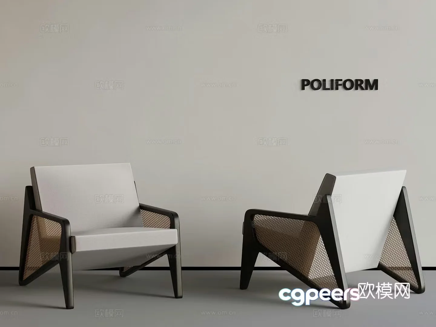 Leisure chair French medieval style leisure chair Single chair 3D model