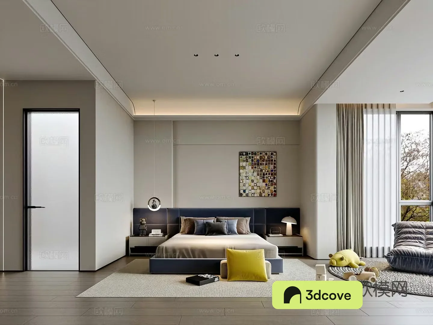 Modern style home bedroom