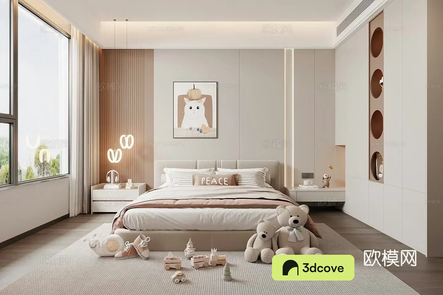 Modern girl room children’s room