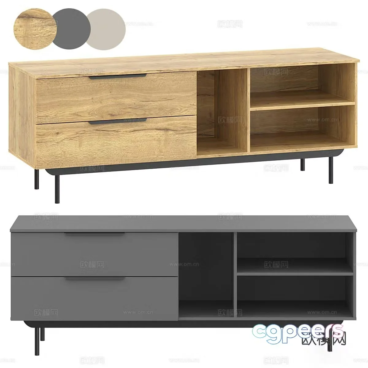 Modern TV cabinet 3d model
