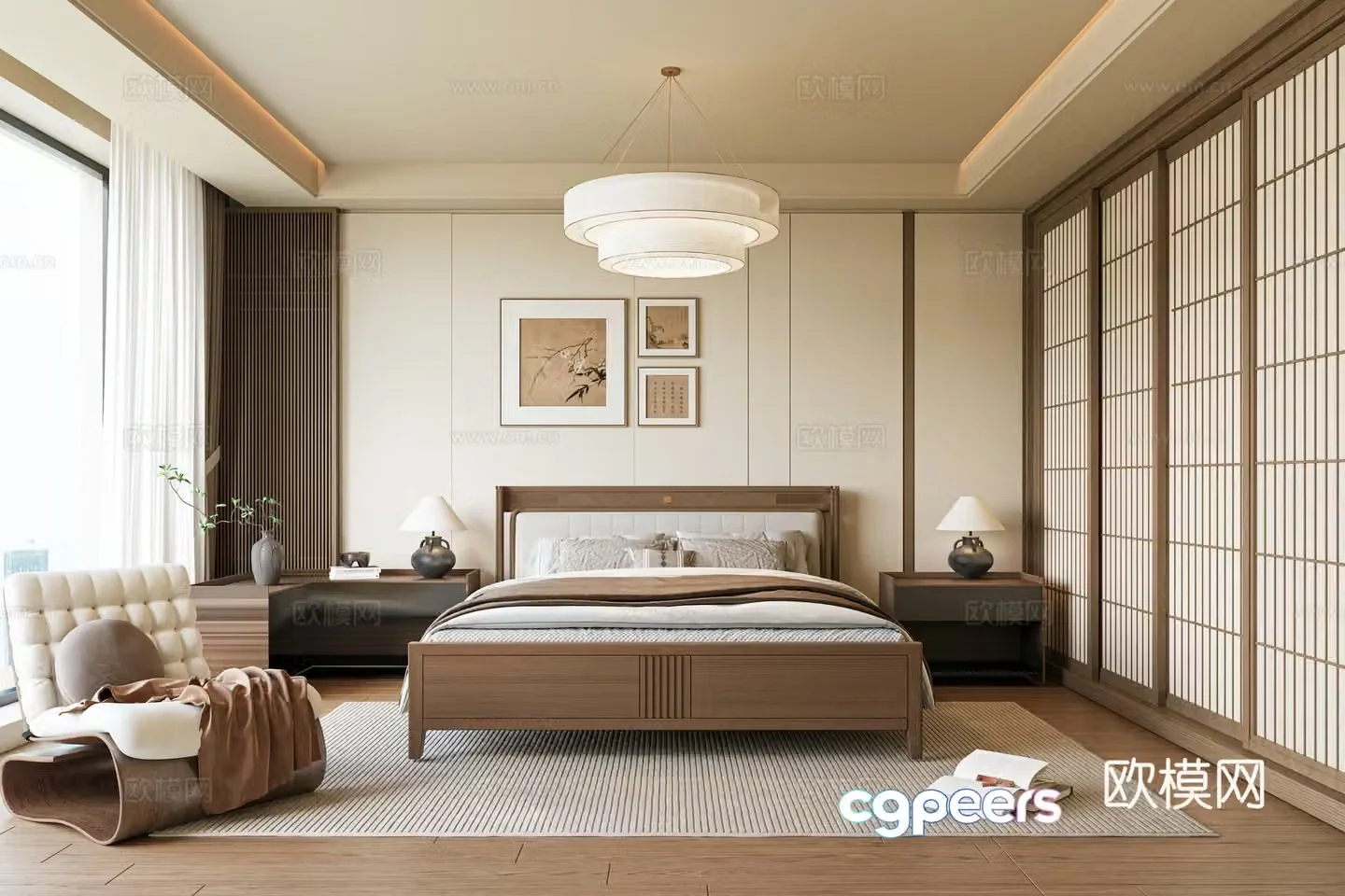 Song style home bedroom 3d model