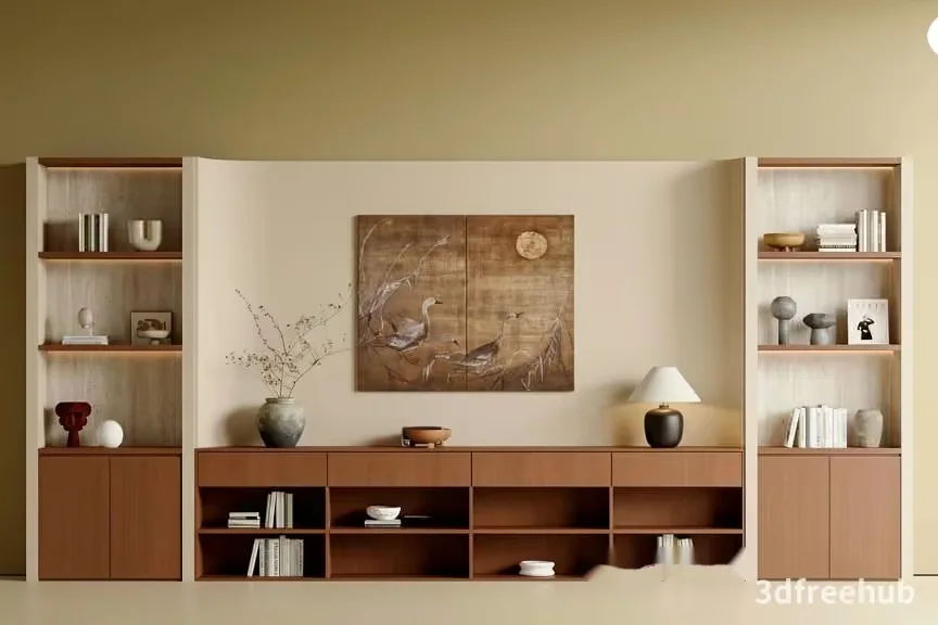 Modern Shelving Unit 3D Model – 22402 – VRAY Render