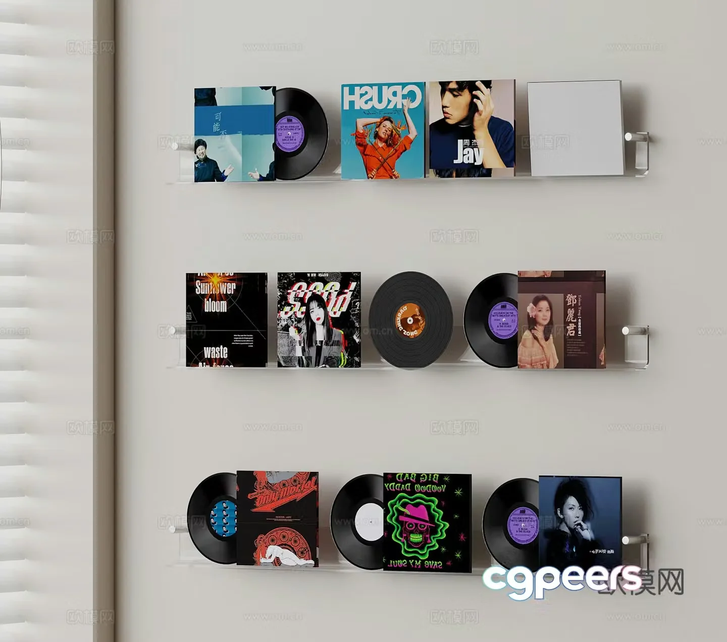 Modern disc record 3d model