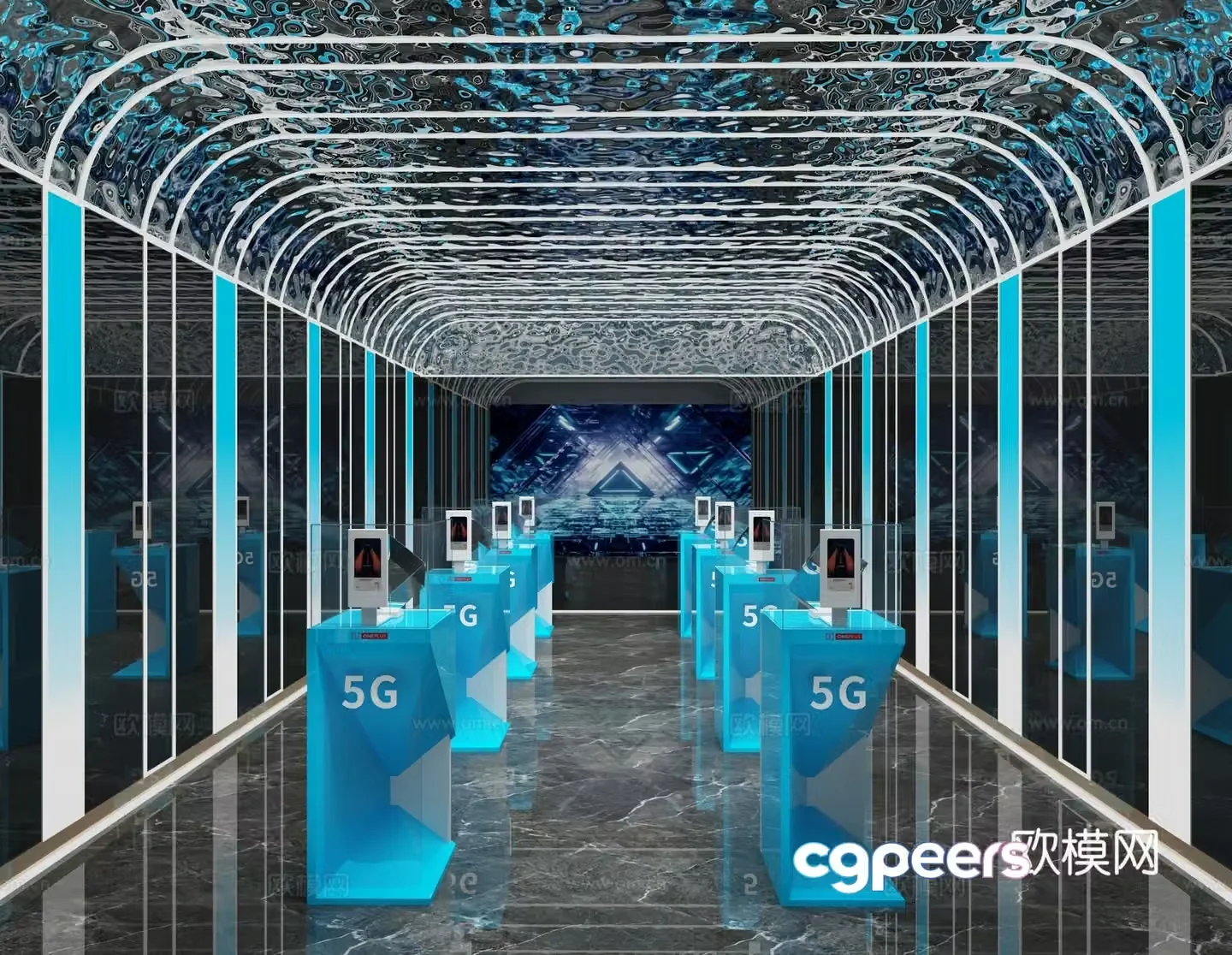 Modern Communication Exhibition 3D Model