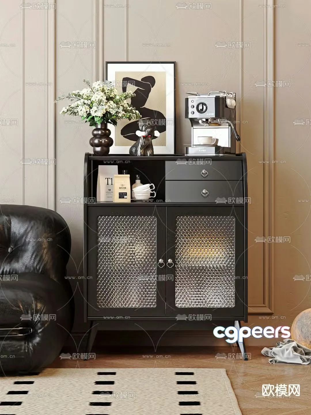 French sideboard 3d model