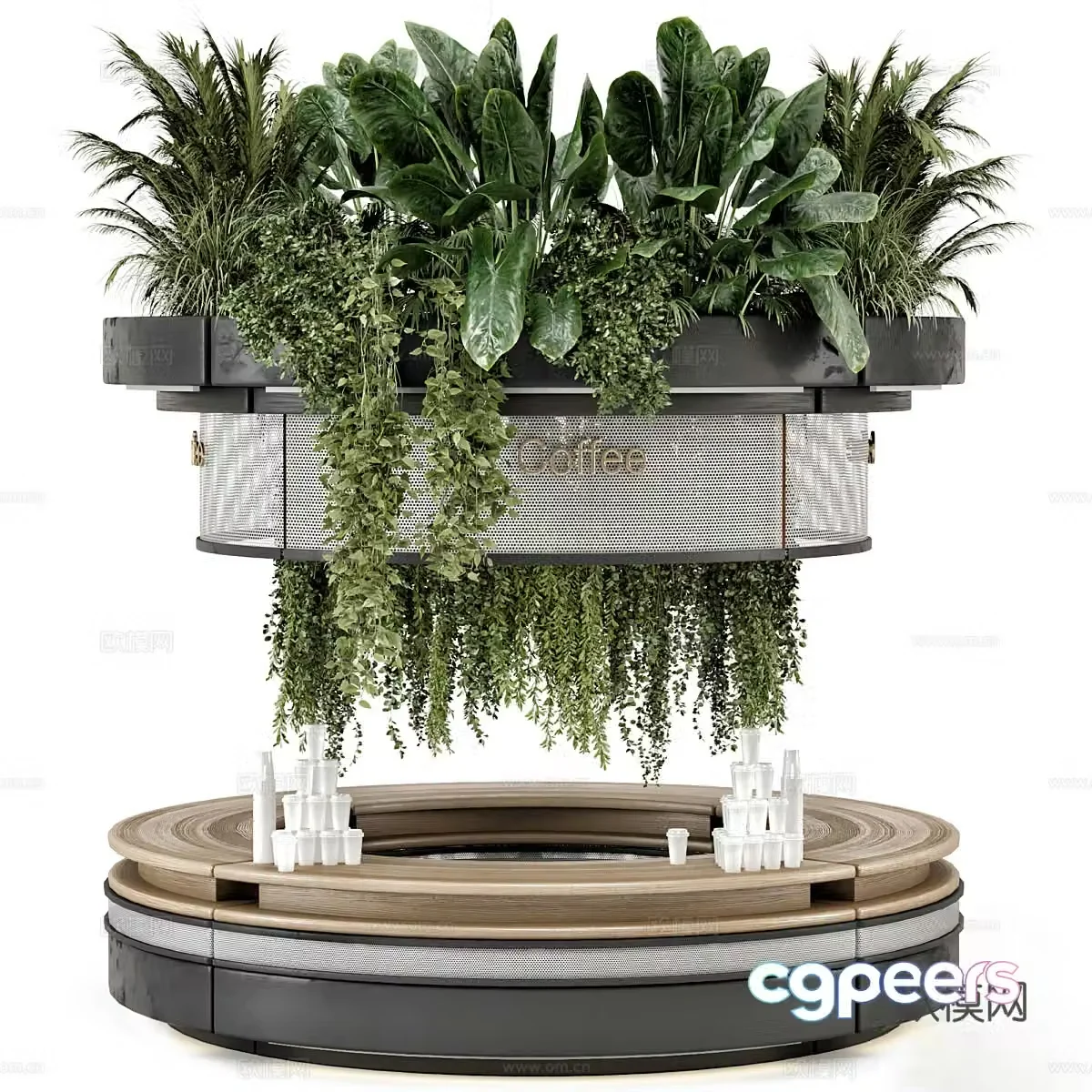 Plant potted green plant 3d model