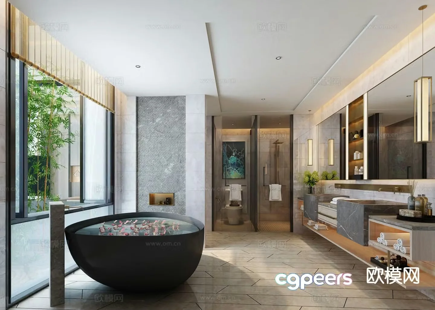 modern bathroom bathroom toilet 3d model