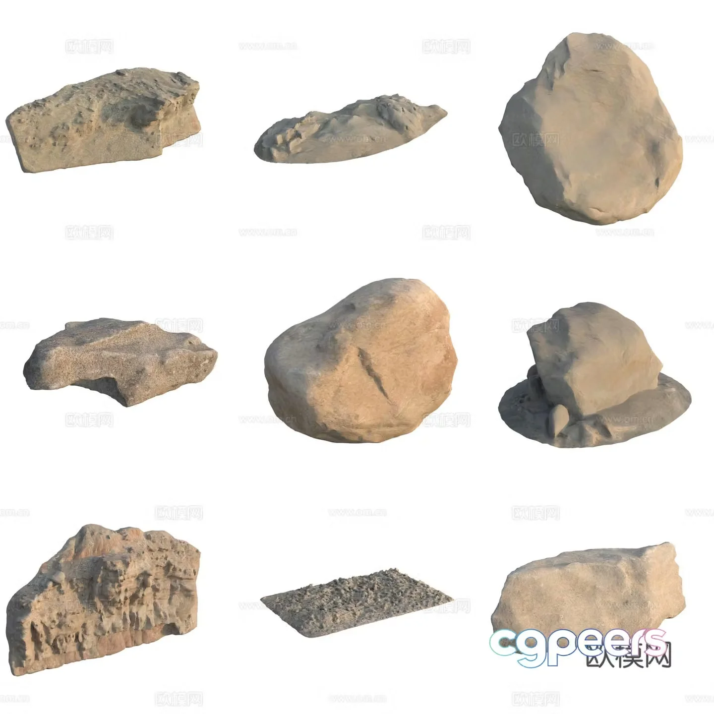 Sandstone stone 3d model