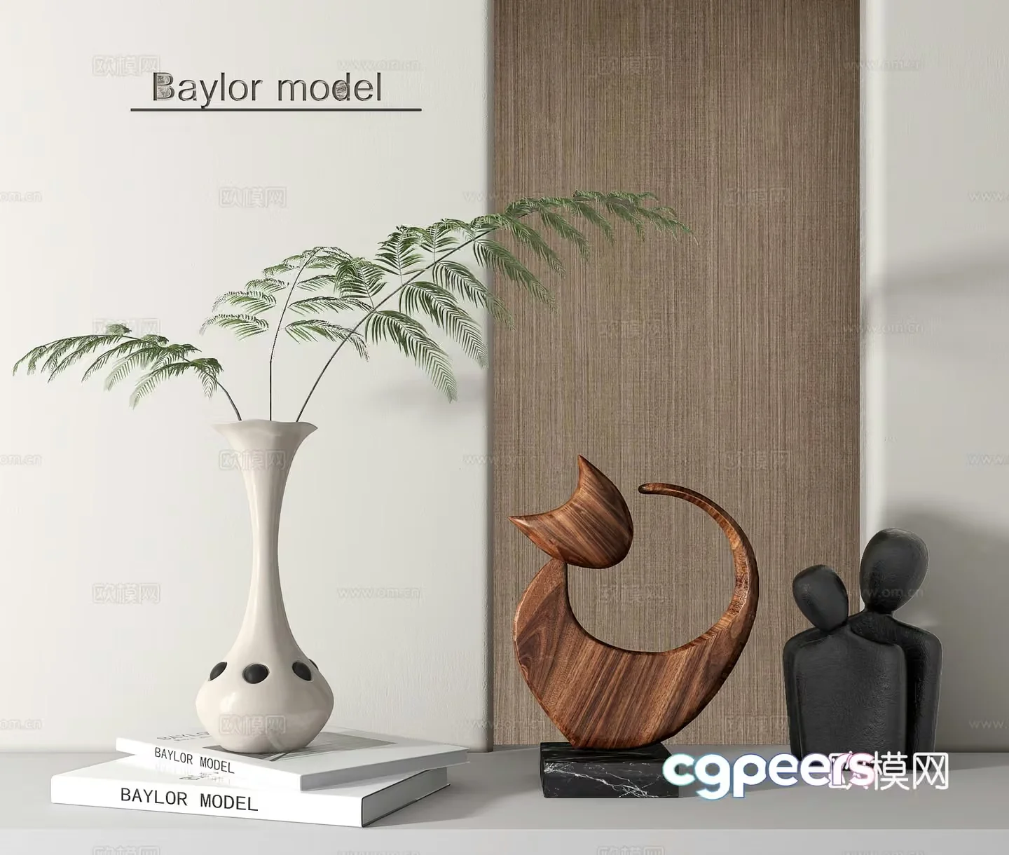 Modern Decorative Objects 3D Model – 8098 – VRAY Render