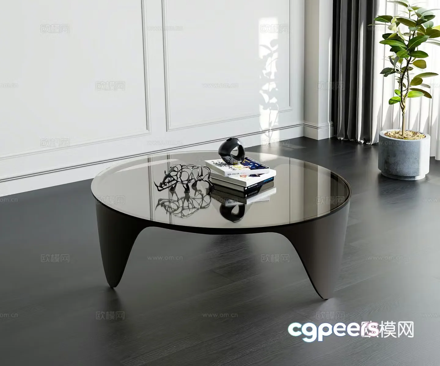 Modern Middle -aged Wind Wind Coffee Test Jewelry 3D Model