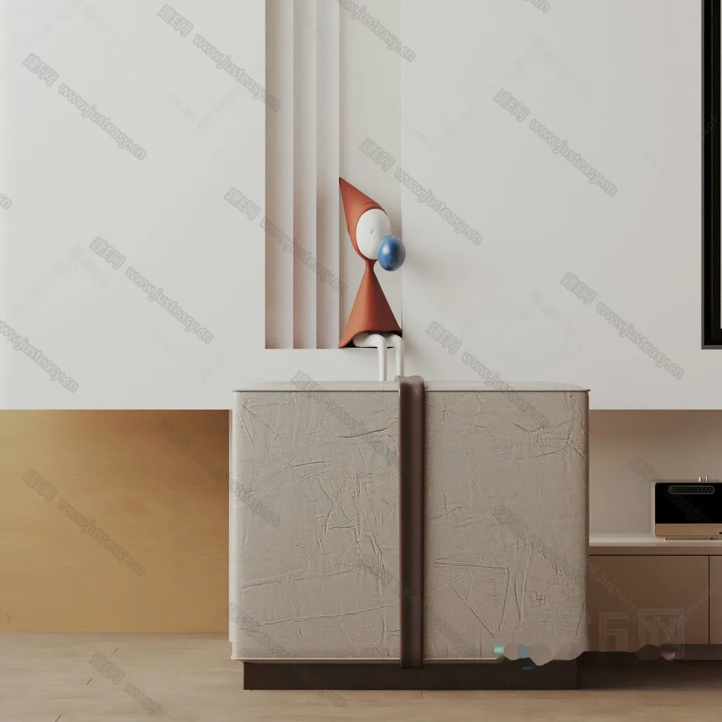 Modern Abstract Decor 3D Model – 11837 – VRAY Render