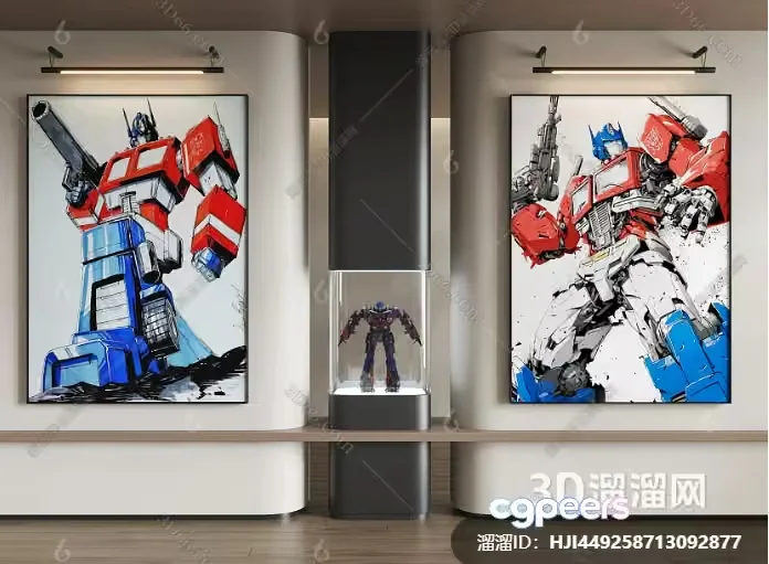 A Transformer-Themed Room 3D Model – 17050 – VRAY Render