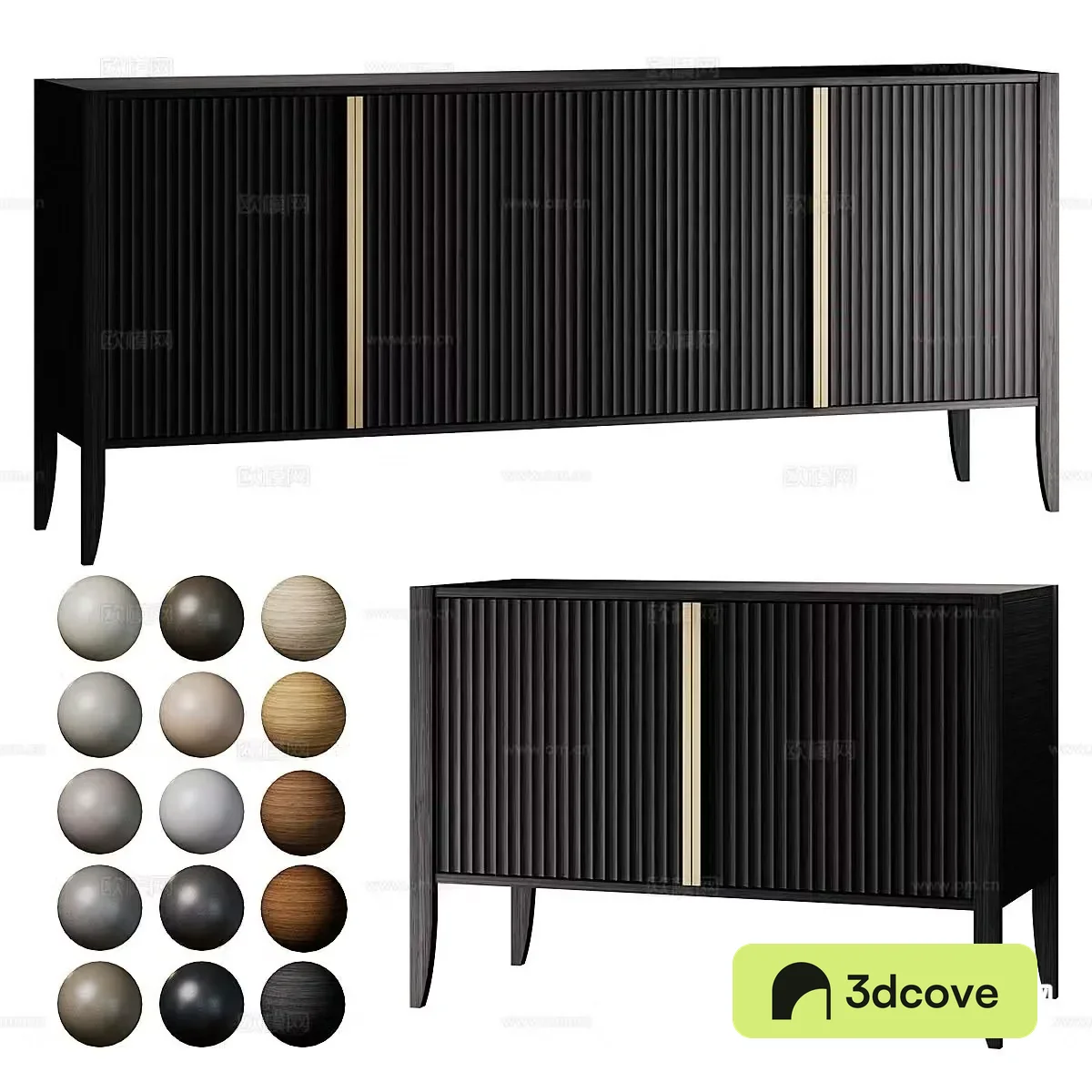 Nordic entrance cabinet side cabinet 3d model