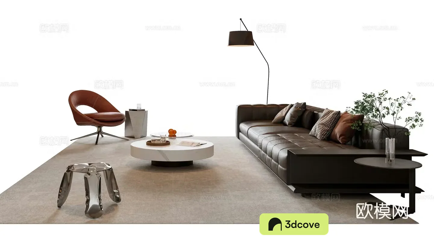 Italian sofa coffee table combination