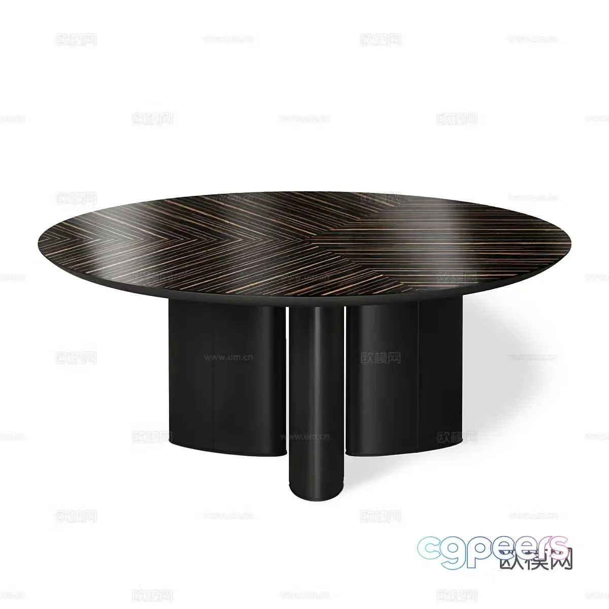 Nordic simple coffee table round coffee table 3d model