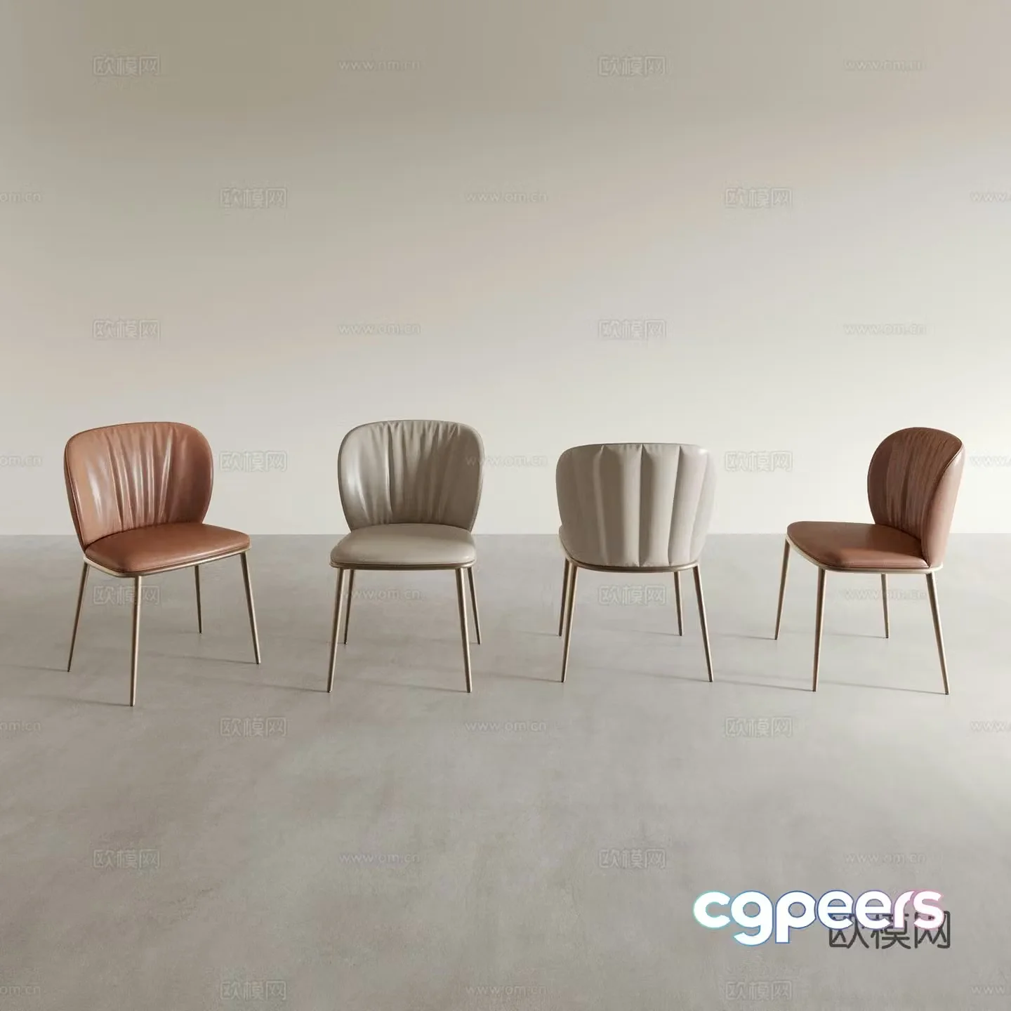 Dining chair tea chair leisure chair coffee chair 3d model