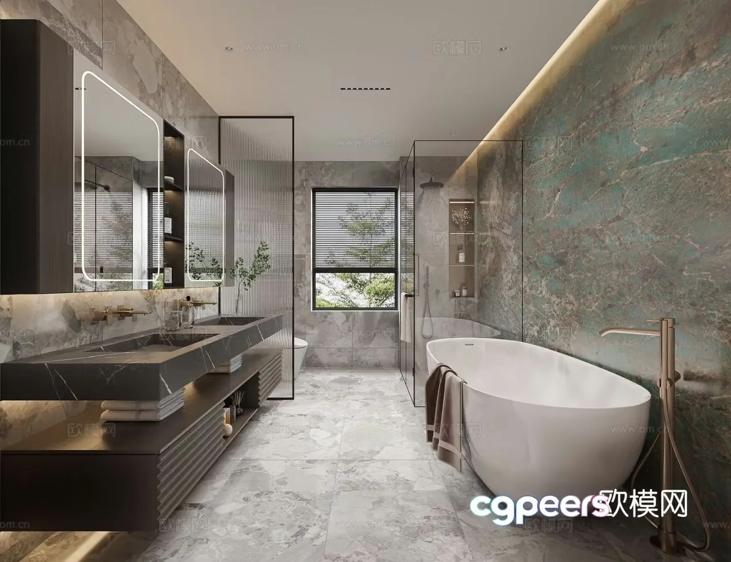 Modern bathroom bathroom 3d model