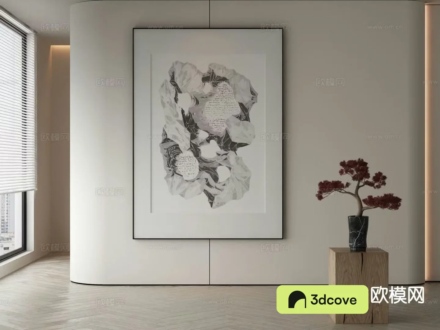 New Chinese style decorative painting black and white hanging painting