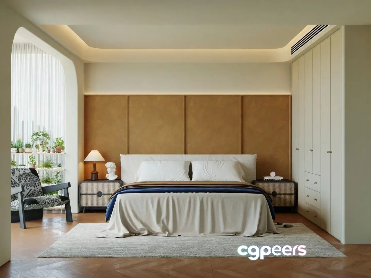Cozy Bedroom 3D Model – 3885 – VRAY Render