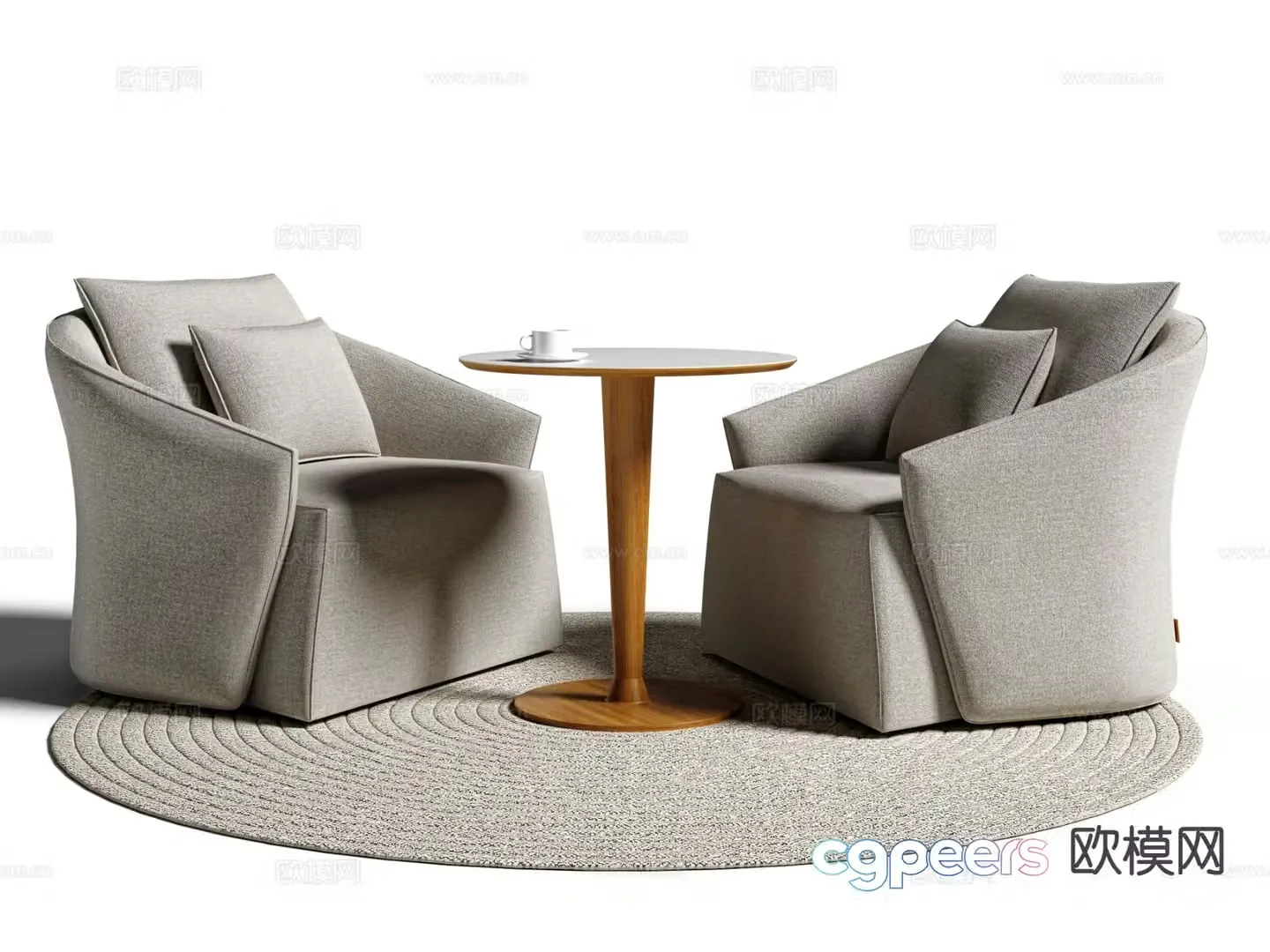 Modern leisure tables and chairs Negotiation tables and chairs 3d model