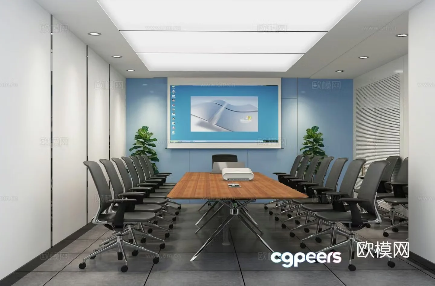 Modern conference room 3d model